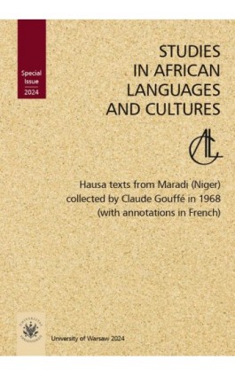 Studies in African Languages and Cultures. Special Issue 2024 - Ebook