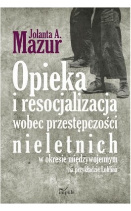 Opieka i resocjalizacja wobec przestępczości nieletnich - Jolanta Mazur - Ebook - 978-83-8095-862-3