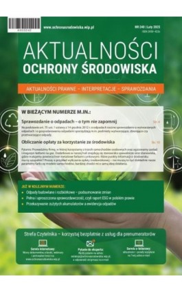 Aktualności ochrony środowiska, nr 240 - Praca zbiorowa - Ebook