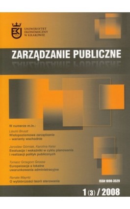 Zarządzanie Publiczne nr 1(3)/2008 - Ebook