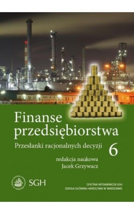 Finanse przedsiębiorstwa 6. Przesłanki racjonalnych decyzji - Jacek Grzywacz - Ebook - 978-83-8030-157-3