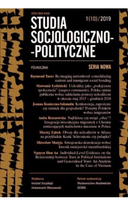 Studia Socjologiczno-Polityczne 1(10)2019 - Praca zbiorowa - Ebook