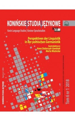 Konińskie Studia Językowe Tom 6 Nr 1 2018 - Ebook