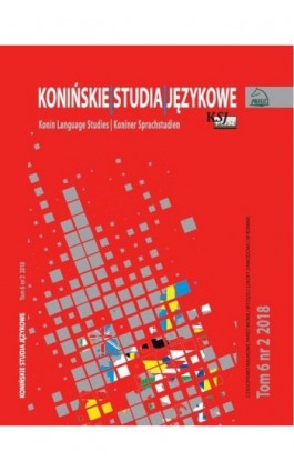 Konińskie Studia Językowe Tom 6 Nr 2 2018 - Ebook