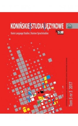 Konińskie Studia Językowe Tom 5 Nr 3 2017 - Ebook
