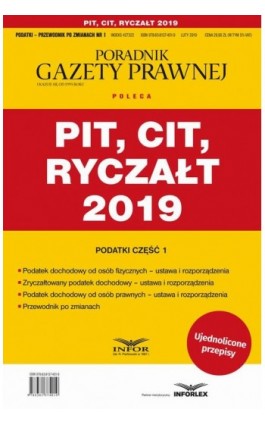 PIT CIT Ryczałt 2019 - Praca zbiorowa - Ebook - 978-83-8137-407-1