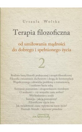 Terapia filozoficzna 2 - Urszula Wolska - Ebook - 978-83-65806-86-4