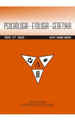 Psychologia-Etologia-Genetyka nr 27/2013 - Włodzimierz Oniszczenko - Ebook