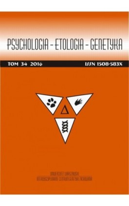 Psychologia-Etologia-Genetyka nr 34/2016 - Włodzimierz Oniszczenko - Ebook