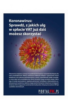 Koronawirus: Sprawdź, z jakich ulg w spłacie VAT już dziś możesz skorzystać - Mirosław Siwiński - Ebook - 978-83-269-9146-2