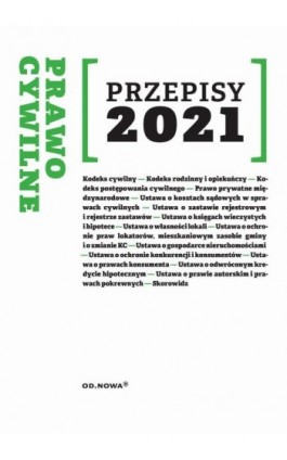 Prawo Cywilne Przepisy sierpień 2021 - Agnieszka Kaszok - Ebook - 978-83-66720-68-8