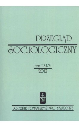 Przegląd Socjologiczny t. 61 z. 3/2012 - Praca zbiorowa - Ebook