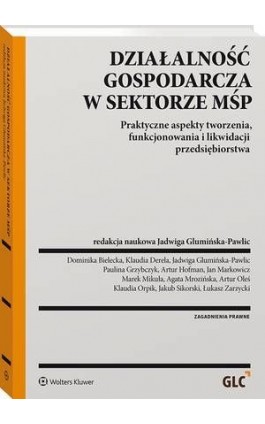 Działalność gospodarcza w sektorze MŚP - Jadwiga Glumińska-Pawlic - Ebook - 978-83-8187-390-1