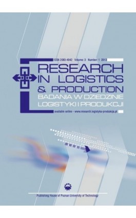 Research in Logistics & Production - Badania w dziedzinie logistyki i produkcji, Vol. 3, No. 1, 2013 - Praca zbiorowa - Ebook
